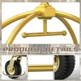thumbnail image 6 of Bronze Birdcage Hotel Luggage Cart, 1500 lbs Bellman Trolley with 8" Silent Wheels and 41"x24" Platform – BERPET, 6 of 8