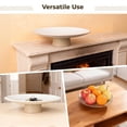 thumbnail image 5 of Ceramic Pedestal Decorative Bowl, Large Fruit Bowl Modern Ceramic Pedestal Bowl with Wavy Pattern, Rustic Decorative Bowl for Home Decor, Kitchen Counter, and Entryway, 5 of 5