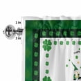 thumbnail image 5 of Kitchen Valances for Window, St. Patrick's Day Dwarfs with Buffalo Plaid Border Light Filtering Rod Pocket Valance Curtain, Irish Theme Short Curtains Window Topper for Bedroom Living Room 42x12in, 5 of 9