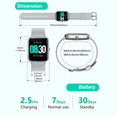 thumbnail image 5 of Willful Smart Watch for Women Men, Heart Rate & Sleep Monitor, Smart Wristwatch Compatible with Android & IOS Phone, Gray, 5 of 7