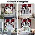 thumbnail image 6 of Red Black Twist Art Swag Curtain Valance for Windows, Abstract Window Treatments Short Swag Topper for Kitchen Windows Bathroom Bedroom, 28"x36", 6 of 8