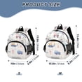 thumbnail image 2 of RMDQTR Adorable Ear-Print Backpack with Reflective Strip and Anti-Lost Leash Adjustable Shoulder Straps Mini Travel Backpack Cute Construction Vehicles Pattern, 2 of 7