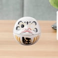 thumbnail image 3 of Pequeña muñeca Daruma de cerámica, figura japonesa en miniatura, escultura artística creativa para Blanco, 3 of 5