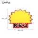 thumbnail image 2 of Uxcell 200pcs Retail Star Burst Signs 3.5"x2.8" para tienda, amarillo (NUEVO), 2 of 6