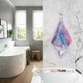 thumbnail image 2 of Yayeee 2 Pack Hand Towels for Bathroom 100% Cotton 16" x 28" Soft Absorbent Kitchen Towel, Watercolor Blue Marble Pattern, 2 of 7