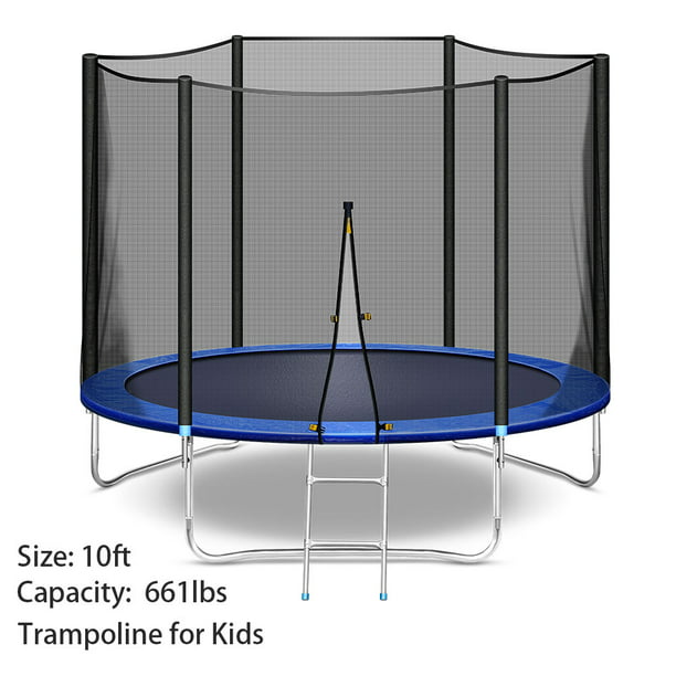 Ramen wassen stap in bad Used Like New - 10FT Trampoline with Safety Enclosure Net, Trampoline  Jumping Mat, 661 LB Weight Limit for Kids and Adults, Indoor Outdoor  Exercise Fitness Backyard Trampolines - Walmart.com