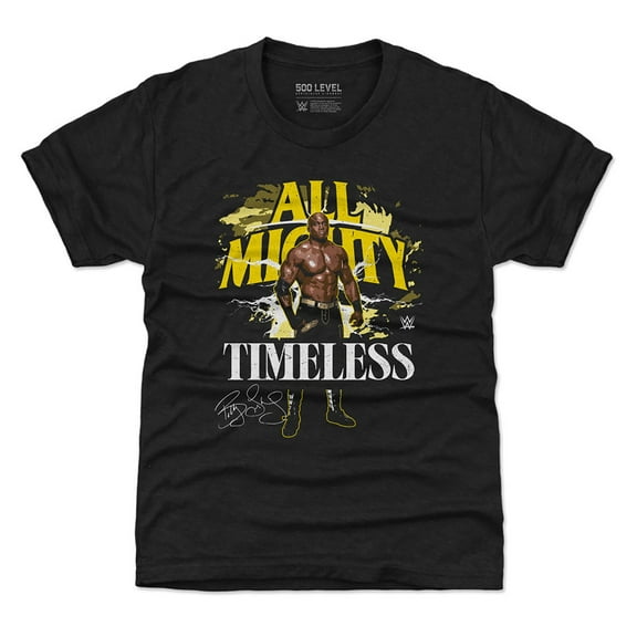 Youth 500 Level Heather Black Bobby Lashley All Mighty Timeless Pose T-Shirt