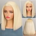 thumbnail image 2 of Peluca EAGERA Blonde Bob 613 de cabello humano de 16 cm con cierre de encaje HD, 2 of 6