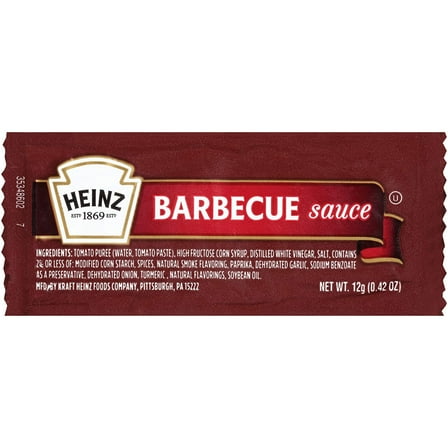 Heinz Barbeque Sauce Single Serve (0.4 oz Packets, Pack of 200)
