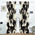 thumbnail image 2 of Coolnut Aloha Typography Hibiscus Thermal Insulated Blackout Grommet Printed Window Curtain - 84x55 in - 100% Polyester 2 Panels, Symmetry, 2 of 6