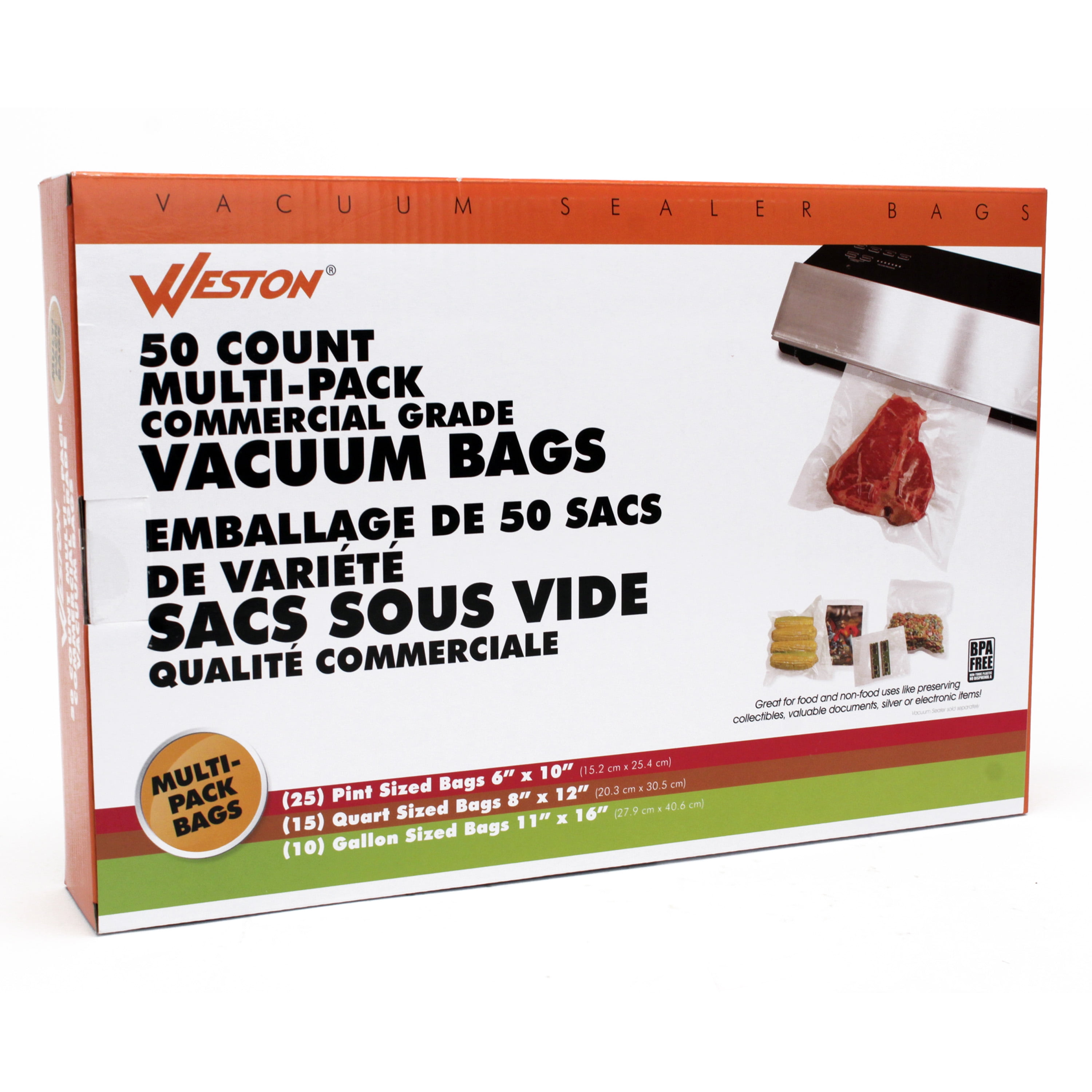 Weston 6x10 (Pint) VAC - Sealer Bags 42 Count