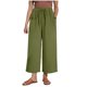 thumbnail image 1 of Pantalones holgados hasta los tobillos con nueve lazos en la cintura para mujer, moda primavera/verano, color liso, fácil cuidado, 1 of 7