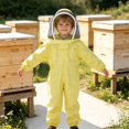 thumbnail image 5 of SNKSDGM Kids Full Body Beekeeping Suit with Mesh , Zip Up Multi Pocket Protective Coverall for 7-12 Years Old YE1 7-9Years, 5 of 9
