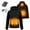 Black, variant on Heated Jacket for Men Women,Battery Powered Heating Jacket,Waterproof Windproof Warm Hooded Heated Coat for Hiking Skiing Camping