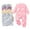 Pink Bunny, variant on Actgleam Infant Baby Girls Romper Long Sleeve Zip-Up Pajamas Bodysuit,9-12Months