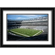 MetLife Stadium 2x Matted 38x28 Large Black Ornate Framed Art Print from the Stadium Series