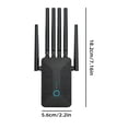 thumbnail image 4 of 6 External Antennas Ourlife 2026 Dual Band Wifi Range Extender, AC1200 2.4GHz & 5GHz Signal Booster with Ethernet Port, Ventilated Cooling Design (Black)., 4 of 12