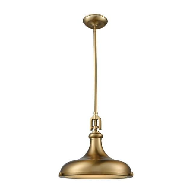 Rutherford 1 Pendentif Lumière en Laiton Satiné avec Diffuseur en Verre Dépoli