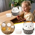 thumbnail image 1 of Lunch Boxes & Bags Bento Box Bear Lunch Box Set,Portable Insulated Lunch Containers with Thermal Bag,Stackable Stainless Steel Leakproof Food Container for Adults Teens Kids, 1 of 8