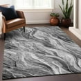 thumbnail image 6 of Addison Rugs Mayfield Washable Transitional Waves Gray Rectangle Rug, 3' x 5', 6 of 6