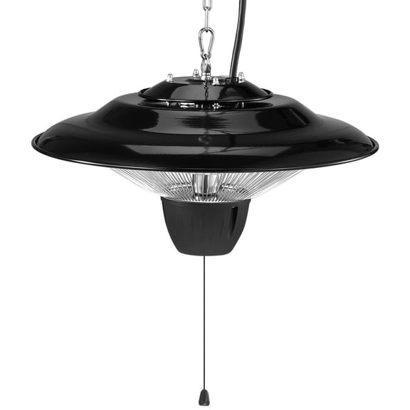 Hanging Patio Heater, 1500W Electric Space Infrared Heater, IP34 Protection with 23.6 inch Pull Cord & Adjustable Chain, for Porch, Patio, Dining Room, Studio Outdoor/Indoor