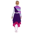 thumbnail image 2 of Zaldita Kids Girls Liturgical Praise Dance Dress Camouflage Print Long Sleeve Worship Lyrical Church Robe Dancewear Purple 10, 2 of 6