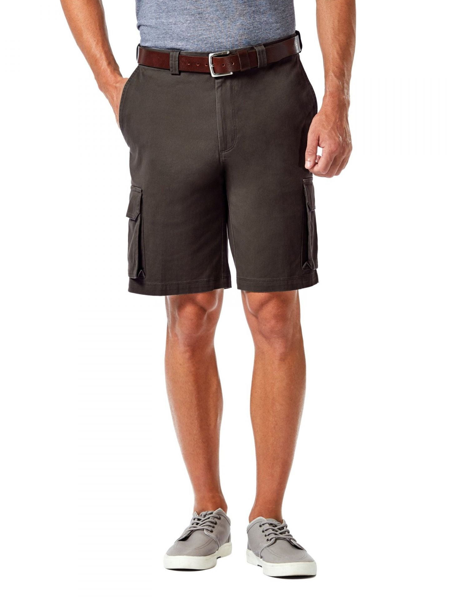 Haggar Men's Expandable Waistband Stretch Comfort Cargo Shorts