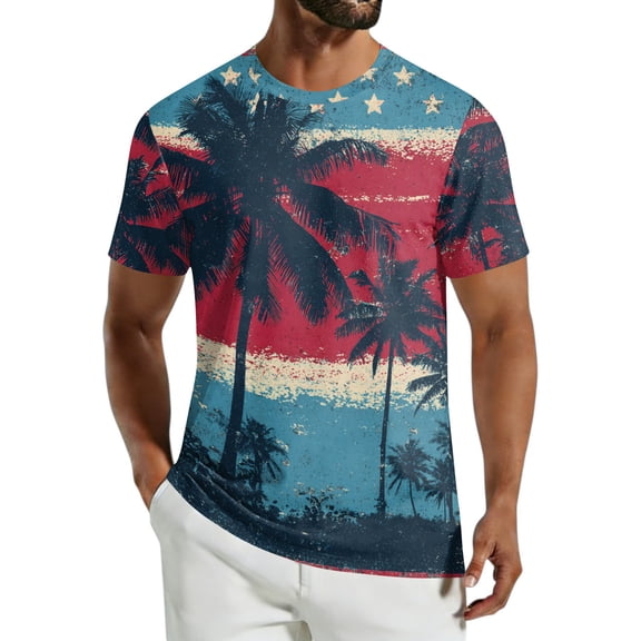Men's America 250 Shirt America 250 Anniversary Short Sleeved Tops Casual Crew Neck Tshirt