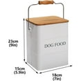 thumbnail image 3 of Pethiy Dog Food Storage Container Dog Treats Jar, Farmhouse Dog Food Containers, Dog Food Bin with Wooden Lid/Handle/Sevice Scoop,Hold 5-6 Lbs, 3 of 6