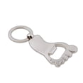 thumbnail image 1 of Porte-clés Rond Rotatif en Alliage de Zinc Argenté avec Porte-Bouteille de Bière, 1 of 1