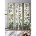 thumbnail image 3 of Vintage Window Grilles Sheer Curtains 96 Inches Long 2 Panels Dragonfly Butterfly Floral Flower Light Filtering Semi Sheer Window Curtains Drapes for Bedroom Living Room 52"x96", 3 of 7