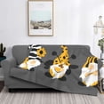 thumbnail image 2 of Uemuo Bee Gnome With Sunflower Printed Throw Blanket for Couch, Fluffy Fuzzy Blankets for Bed, Sofa, Cozy Flannel Faux Fur Blanket-40"x30", 2 of 6