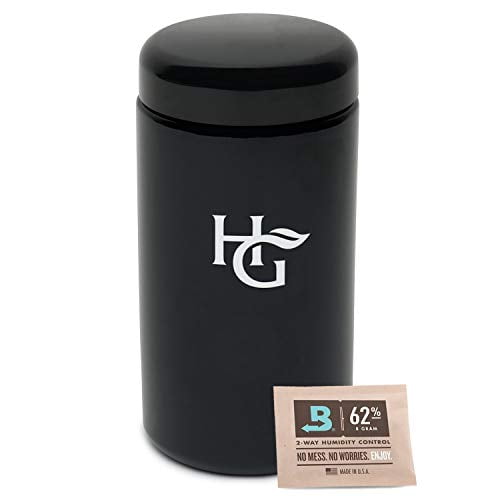Herb Guard 2 Oz Airtight Container and Smell Proof Stash Jar (1 Liter) Comes with Humidity