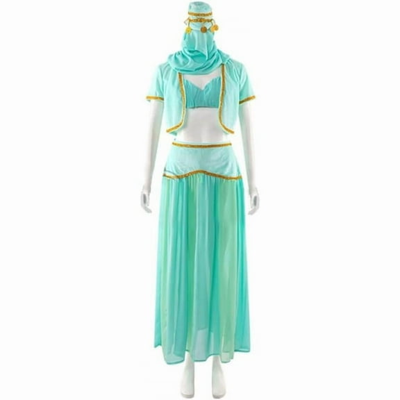 Women's Jeannie Sister Outfit Jeannie II Green Dress Retro Vintage Inspired Attire