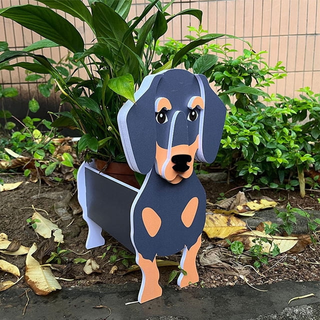 maskred Dog Flower Pot Adorable Garden Plant Holder Easy Installation And Maintenance Flexible And Practical