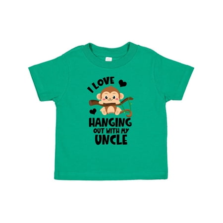 

Inktastic Monkey I Love Hanging out with My Uncle Gift Toddler Boy or Toddler Girl T-Shirt
