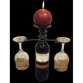 thumbnail image 1 of Metrotex Designs 21075 Iron 2 Stem Holder Wine Bottle Topper With Center Candle Plate- Meteor Finish, 1 of 1
