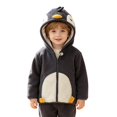 thumbnail image 2 of EnJoCho Toddler Fleece Jacket, Kids 3D Animal Hood Zip Up Plush Coat, Penguin Bunny Dinosaur Hoodie for Baby Boys Girls Fall and Winter Daily Wear, 2 of 4