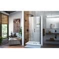thumbnail image 5 of DreamLine Unidoor 38-39 in. W x 72 in. H Frameless Hinged Shower Door with Shelves in Satin Black, 5 of 12
