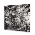 thumbnail image 2 of Designart "Cosmic Graffiti in Black and White II" Modern Geometric Metal Art Print, 2 of 5