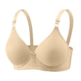 thumbnail image 2 of Byworldtasic Women's Wireless Bra Ribbed Soft Cup Non Padded Comfort Bra, Adjustable Straps Everyday Wear Bralette, 2 of 8