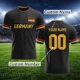 thumbnail image 2 of WAYUTE Men's Germany Soccer T Shirt Short Sleeve Athletic Fit Crew Neck Tee with DIY Name Number Patriotic Flag Sport Top for Game Days, 2 of 7