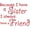 Red, variant on Red 22" x17" Decaltor Sisters Friends Kid Room Sports DecorQuotes Sayings Words Art Decor Lettering Vinyl Wall Art Inspirational Uplifting