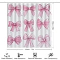 thumbnail image 2 of 4Pcs Shower Curtain Sets with Rugs with Rugs Toilet Lid Cover And Bath Mat Cute Pink Bows Waterproof Fabric Bath Curtains Bow Decorative for Bathtub Decor, 2 of 8