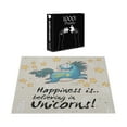 thumbnail image 5 of Ambesonne Unicorn Jigsaw Puzzle, Words Happiness, Heirloom-Quality Fun Activity for Family Durable Cardboard, 1000 pcs, Yellow Blue, 5 of 5