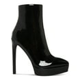 thumbnail image 3 of MADDEN GIRL Womens Black 1" Platform Padded Lorilee Pointy Toe Stiletto Zip-Up Dress Boots 7.5 M, 3 of 4