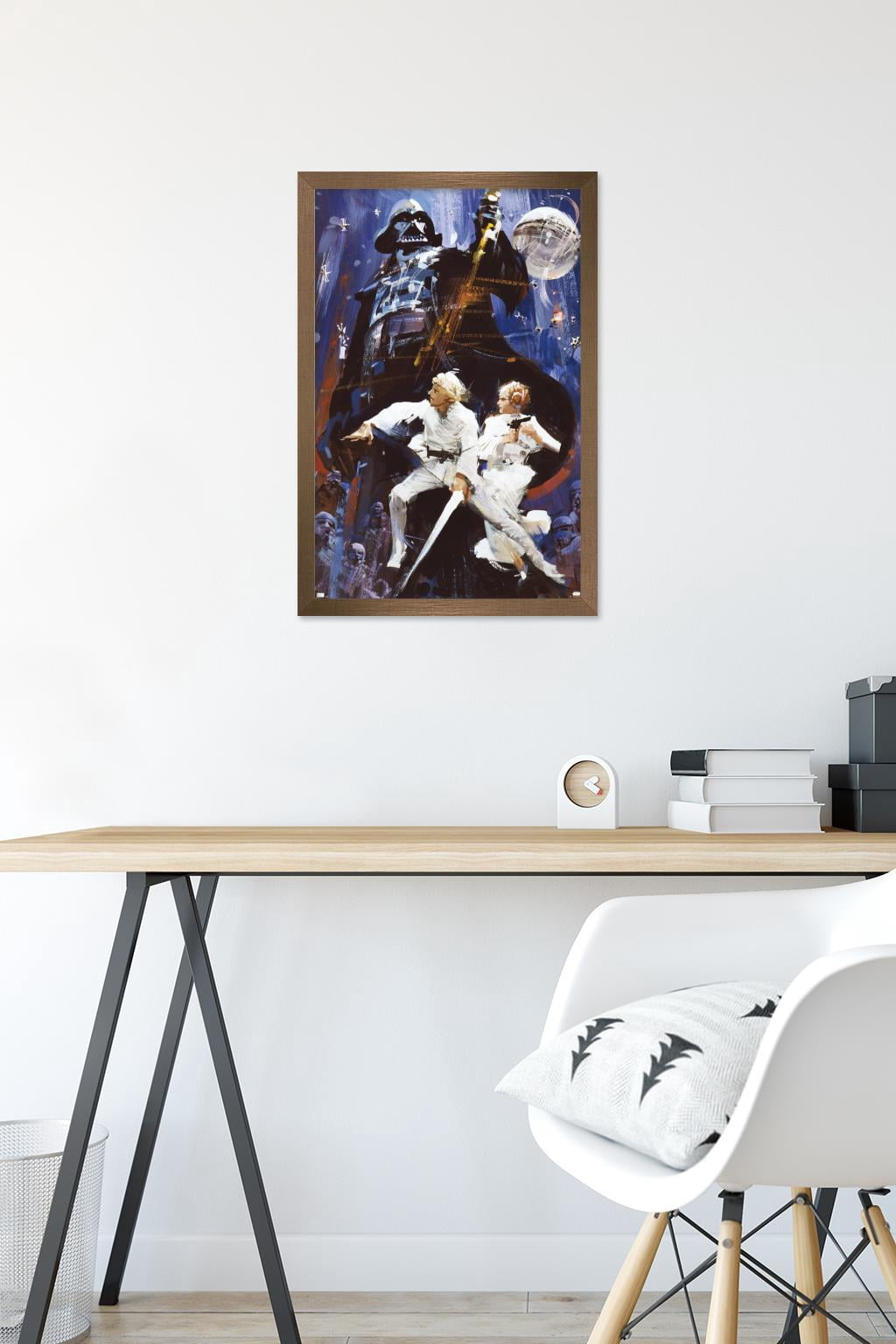 Star Wars: A New Hope - Illustrated One Sheet Wall Poster, 14.725" x 22.375" Framed
