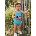 thumbnail image 5 of BemeyourBBs Newborn Baby Girl Boy 4th of July Outfit Independent Day Patriot Clothes Knit Sweater Romper Overalls Flag Sleeveless Bodysuit Jumpsuit Infant Baby Girl Boy Summer Clothes, 5 of 9