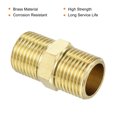 thumbnail image 4 of Unique Bargains G1/2 Male Thread Brass Pipe Fitting 40mm Length Hex Connector Pipe Adapter 3 Pack, 4 of 5