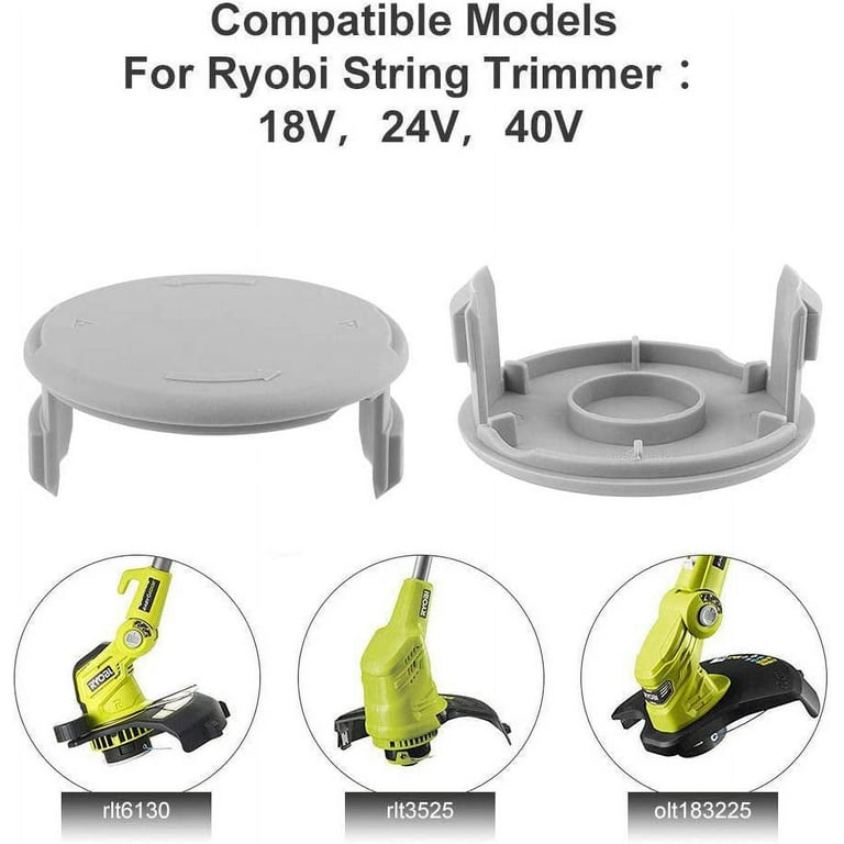 AC80RL3 String Trimmer Spool Line 080 Inch Line For Ryobi One Plus AC80RL3 18v 24v and 40v Cordless Trimmers 3 Spools a Cap